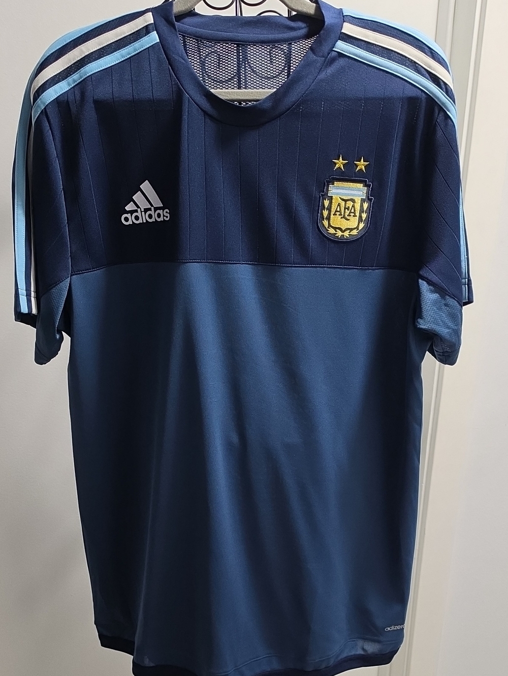 adidas Navy and Light Blue Argentina Training Jersey